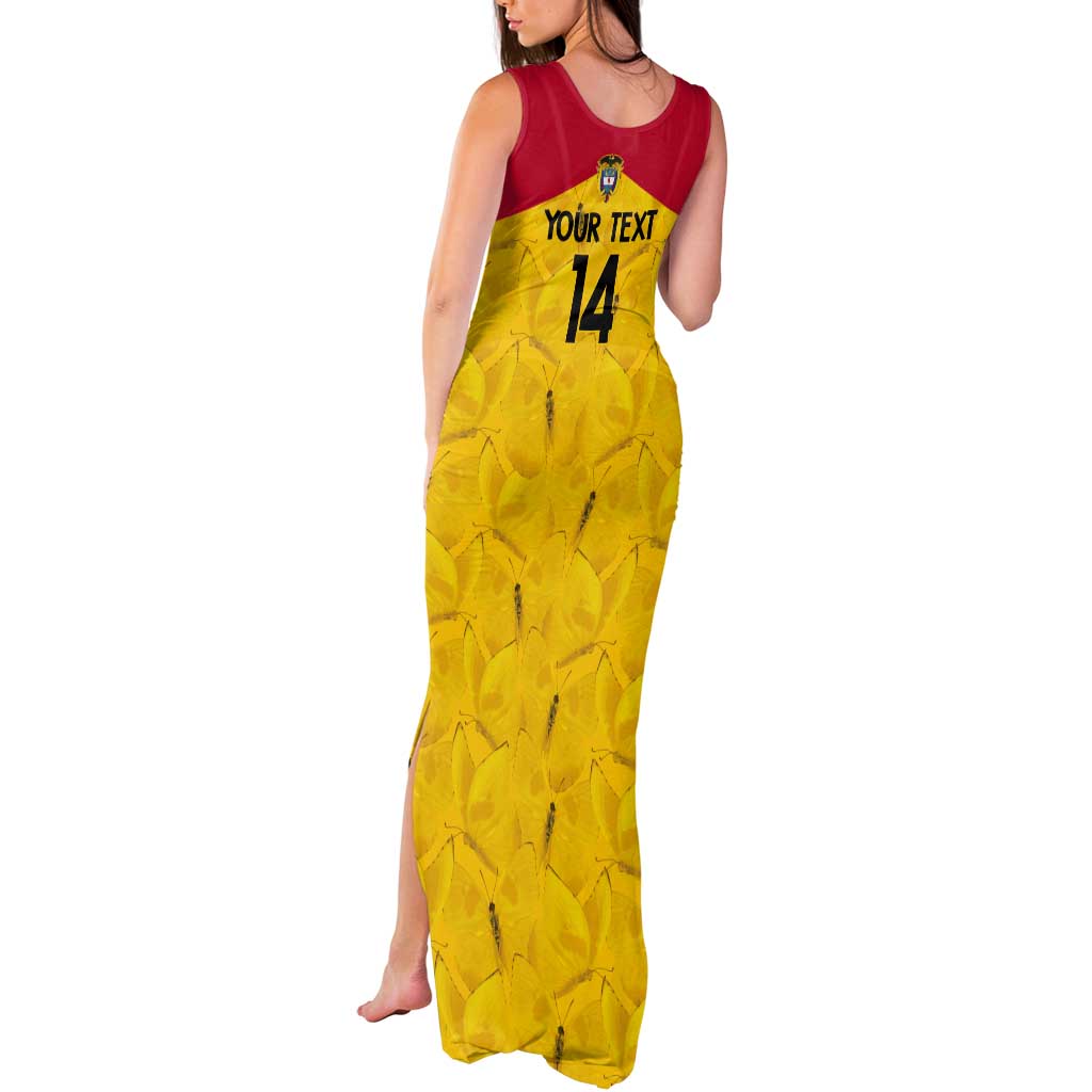 Colombia Football Custom Tank Maxi Dress 2026 Butterflies Orange-barred Sulphur - Wonder Print Shop