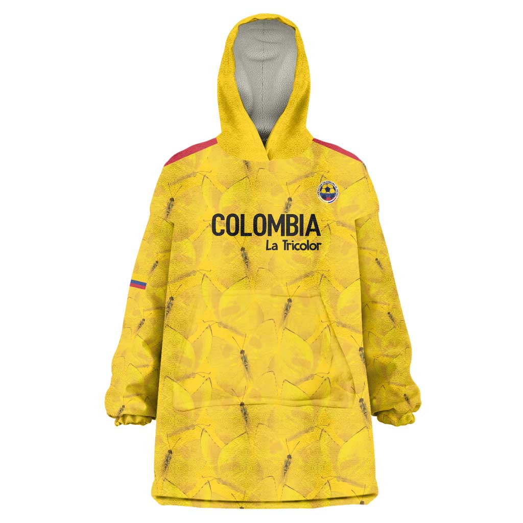 Colombia Football Custom Wearable Blanket Hoodie 2026 Butterflies Orange-barred Sulphur - Wonder Print Shop