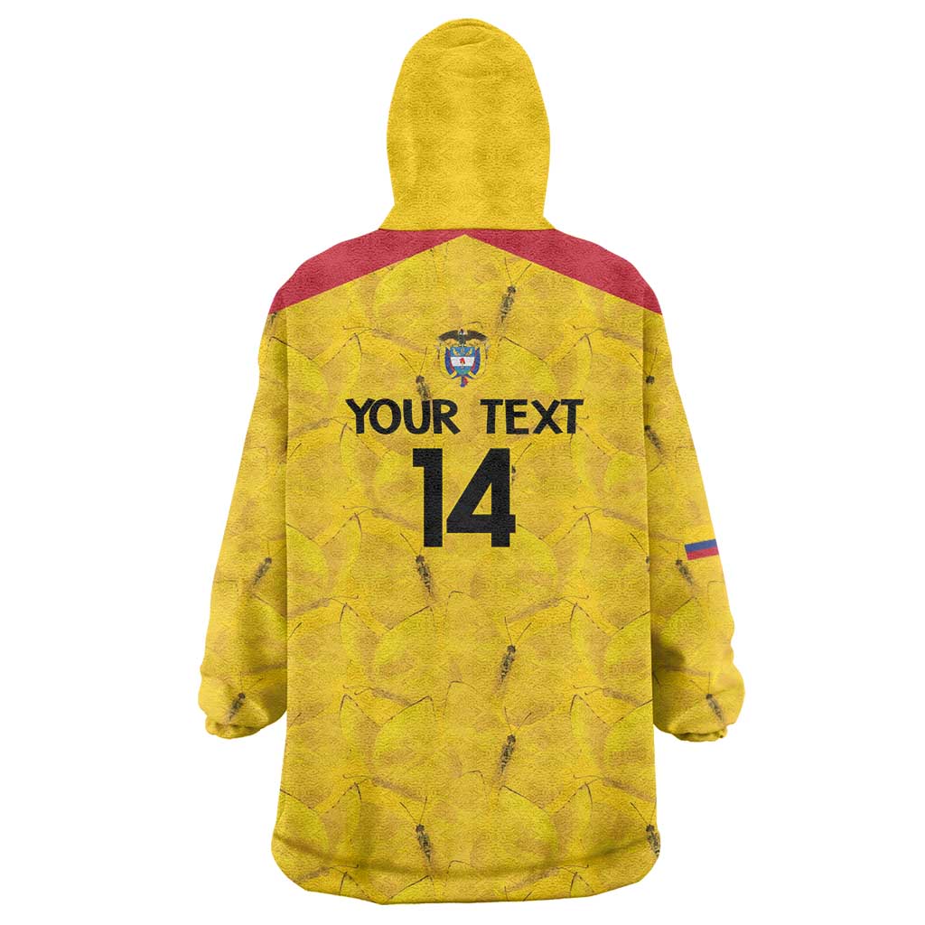 Colombia Football Custom Wearable Blanket Hoodie 2026 Butterflies Orange-barred Sulphur - Wonder Print Shop