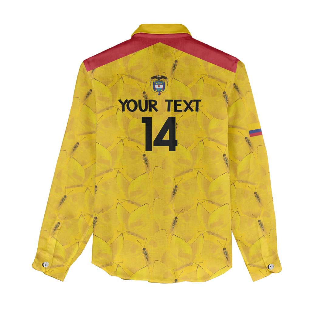 Colombia Football Custom Women Casual Shirt 2026 Butterflies Orange-barred Sulphur - Wonder Print Shop