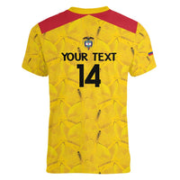 Colombia Football Custom Women V-Neck T-Shirt 2026 Butterflies Orange-barred Sulphur - Wonder Print Shop