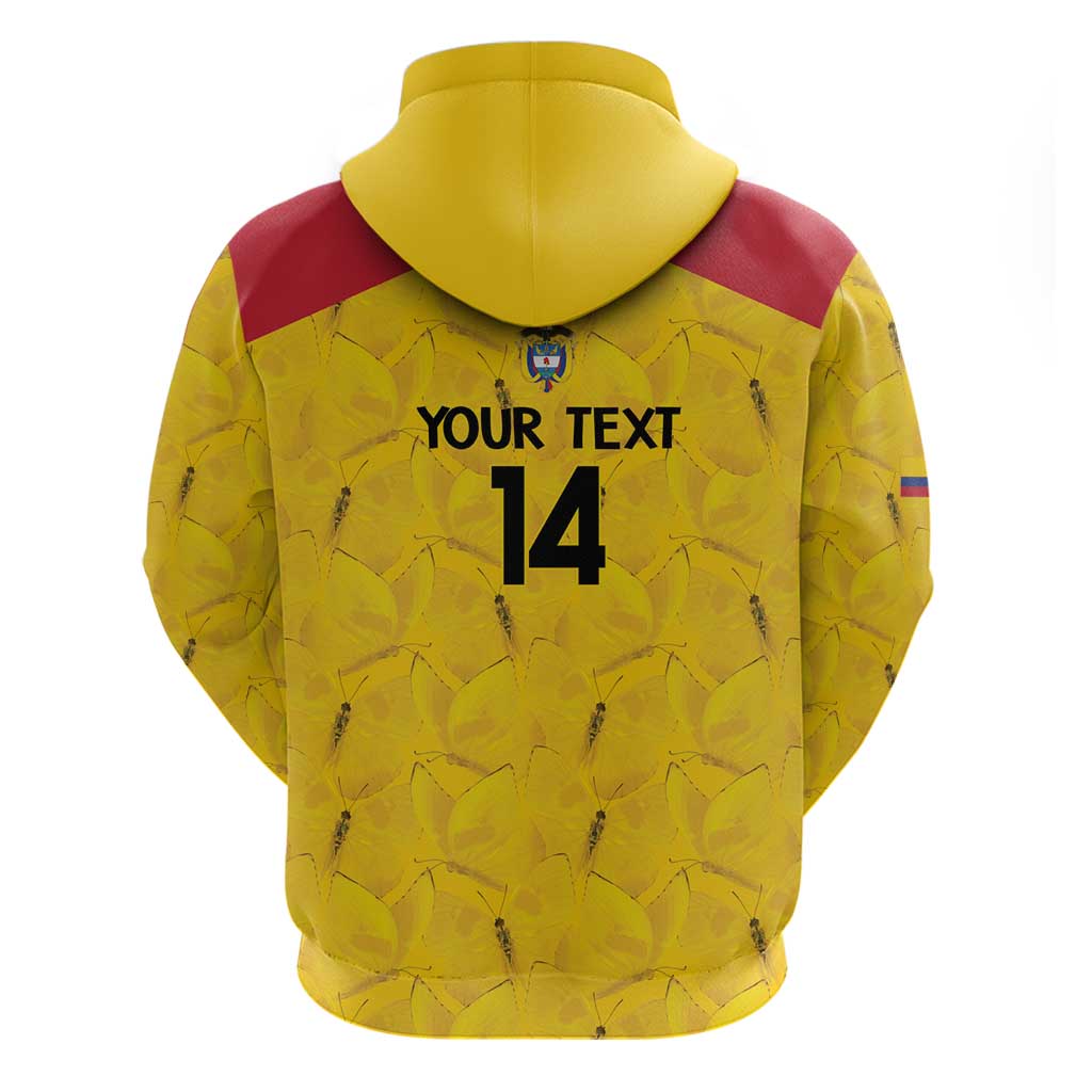Colombia Football Custom Zip Hoodie 2026 Butterflies Orange-barred Sulphur - Wonder Print Shop