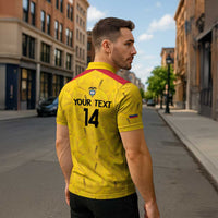 Colombia Football Custom Zipper Polo Shirt 2026 Butterflies Orange-barred Sulphur - Wonder Print Shop