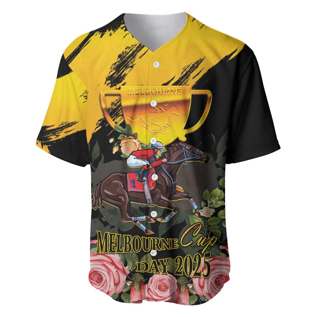 Personalised Australia Melbourne Cup Day Baseball Jersey Horse Racing Trophy With Roses - Wonder Print Shop