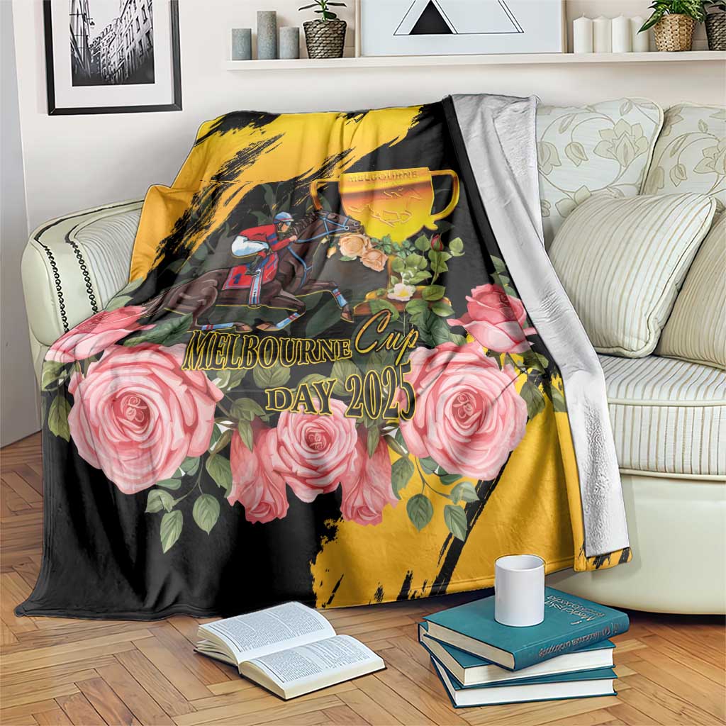 Australia Melbourne Cup Day Blanket Horse Racing Trophy With Roses - Wonder Print Shop