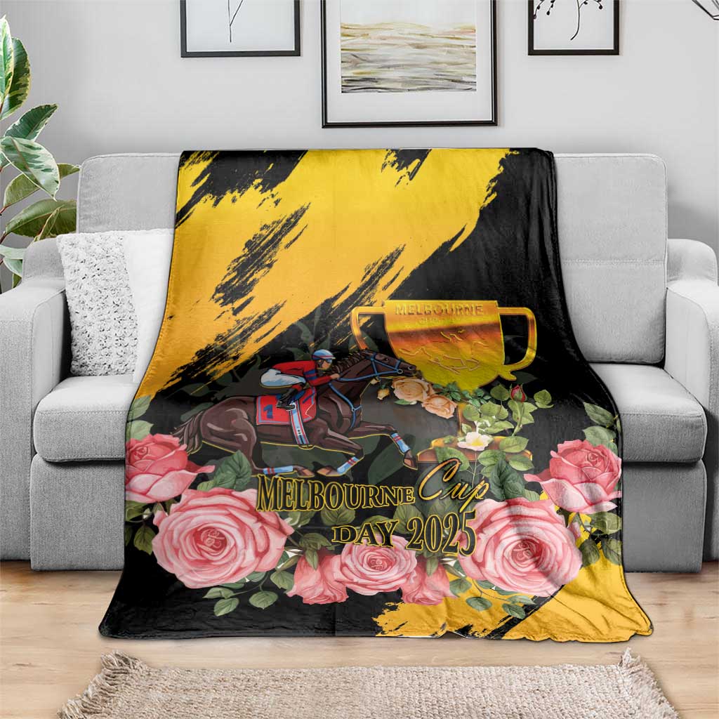 Australia Melbourne Cup Day Blanket Horse Racing Trophy With Roses - Wonder Print Shop
