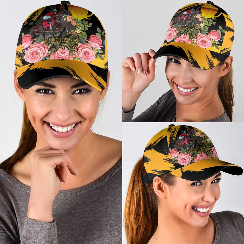 Australia Melbourne Cup Day Classic Cap Horse Racing Trophy With Roses - Wonder Print Shop