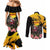 Personalised Australia Melbourne Cup Day Couples Matching Mermaid Dress and Long Sleeve Button Shirt Horse Racing Trophy With Roses - Wonder Print Shop