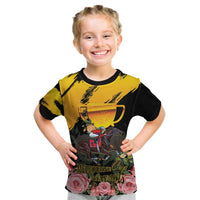 Personalised Australia Melbourne Cup Day Kid T Shirt Horse Racing Trophy With Roses - Wonder Print Shop