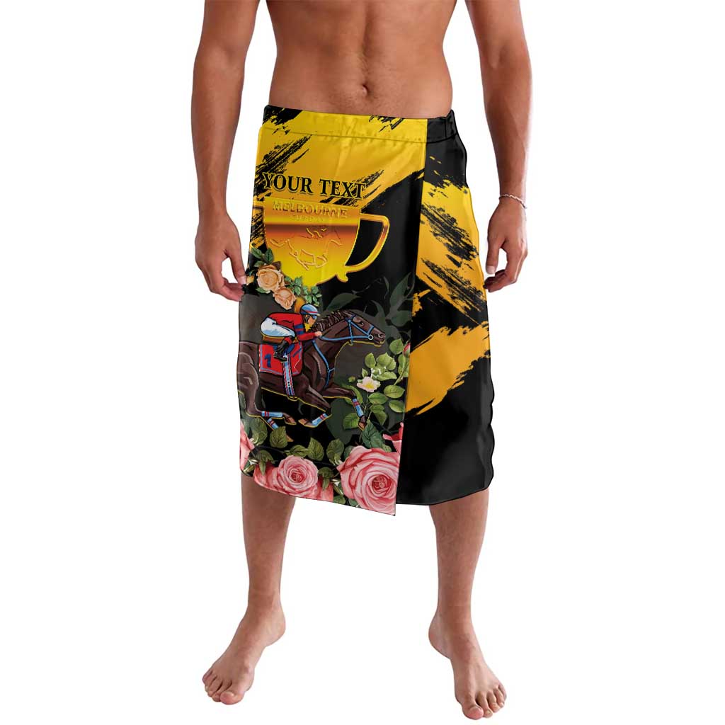 Personalised Australia Melbourne Cup Day Lavalava Horse Racing Trophy With Roses - Wonder Print Shop