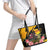 Australia Melbourne Cup Day Leather Tote Bag Horse Racing Trophy With Roses - Wonder Print Shop