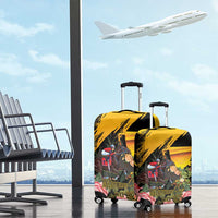 Australia Melbourne Cup Day Luggage Cover Horse Racing Trophy With Roses - Wonder Print Shop