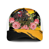 Australia Melbourne Cup Day Mesh Trucker Cap Horse Racing Trophy With Roses - Wonder Print Shop