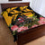 Australia Melbourne Cup Day Quilt Bed Set Horse Racing Trophy With Roses - Wonder Print Shop