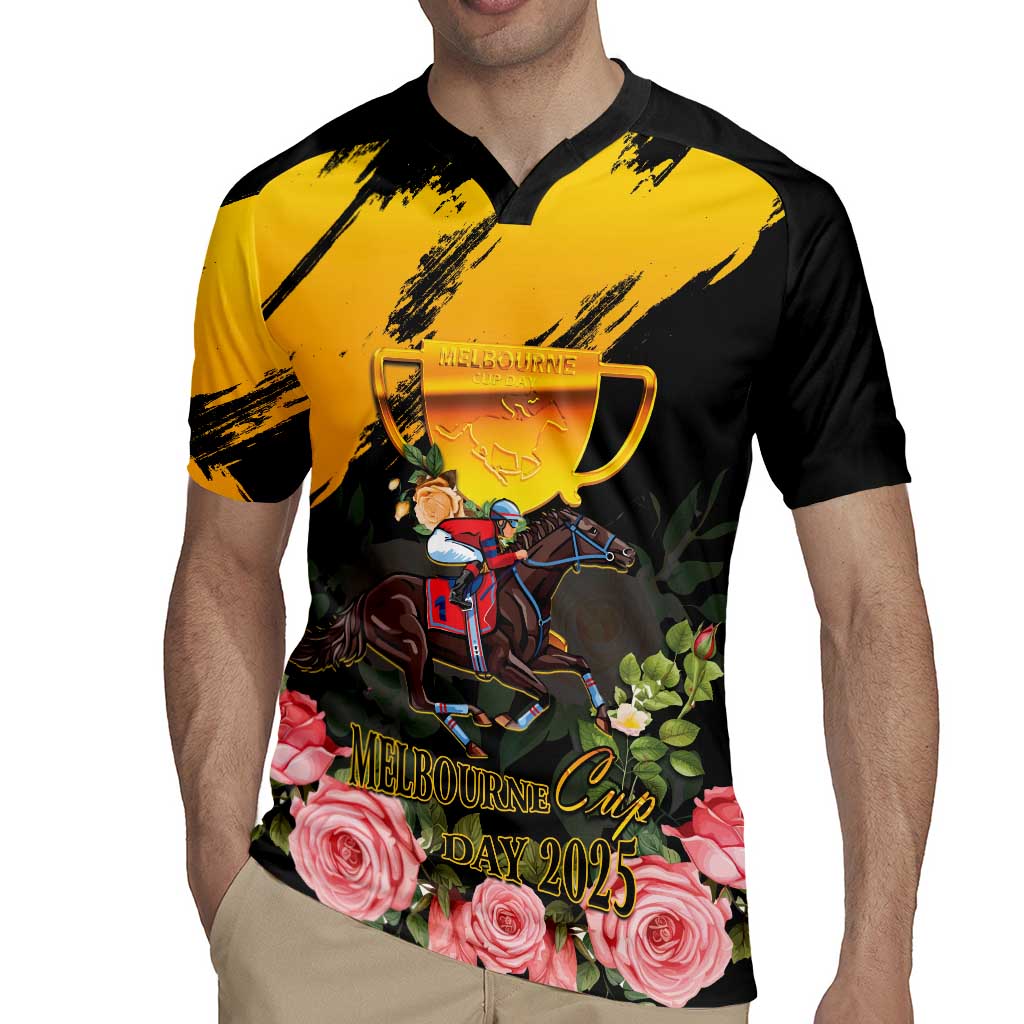 Personalised Australia Melbourne Cup Day Rugby Jersey Horse Racing Trophy With Roses - Wonder Print Shop