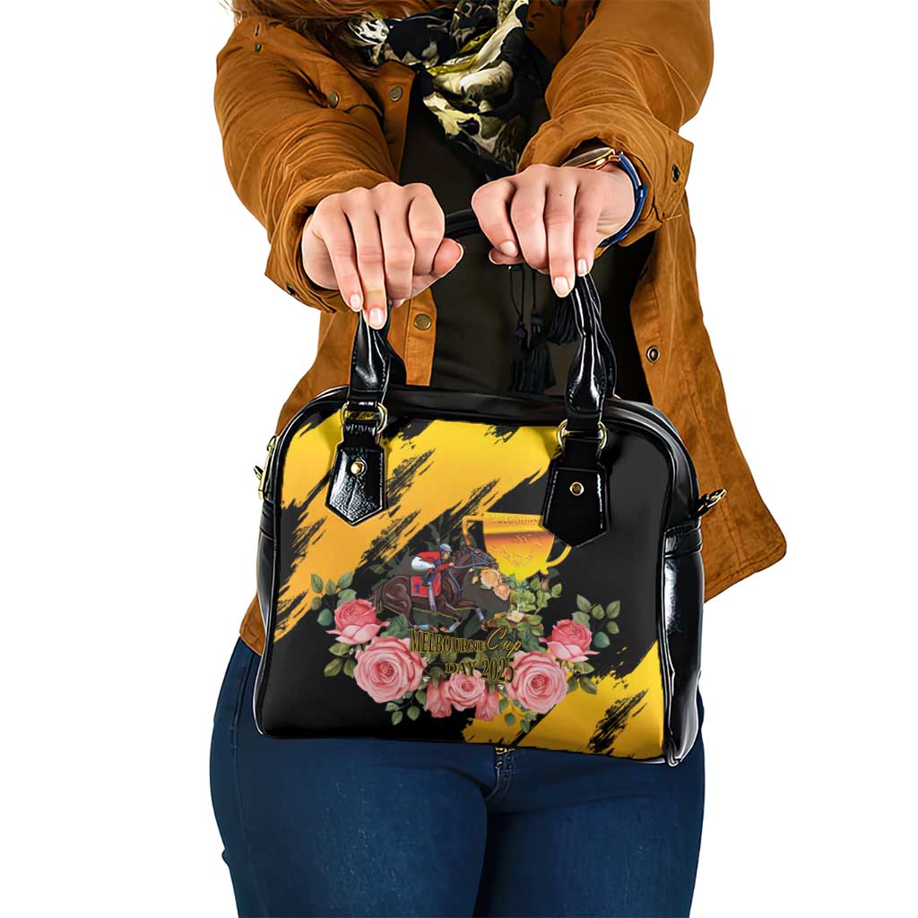 Australia Melbourne Cup Day Shoulder Handbag Horse Racing Trophy With Roses - Wonder Print Shop