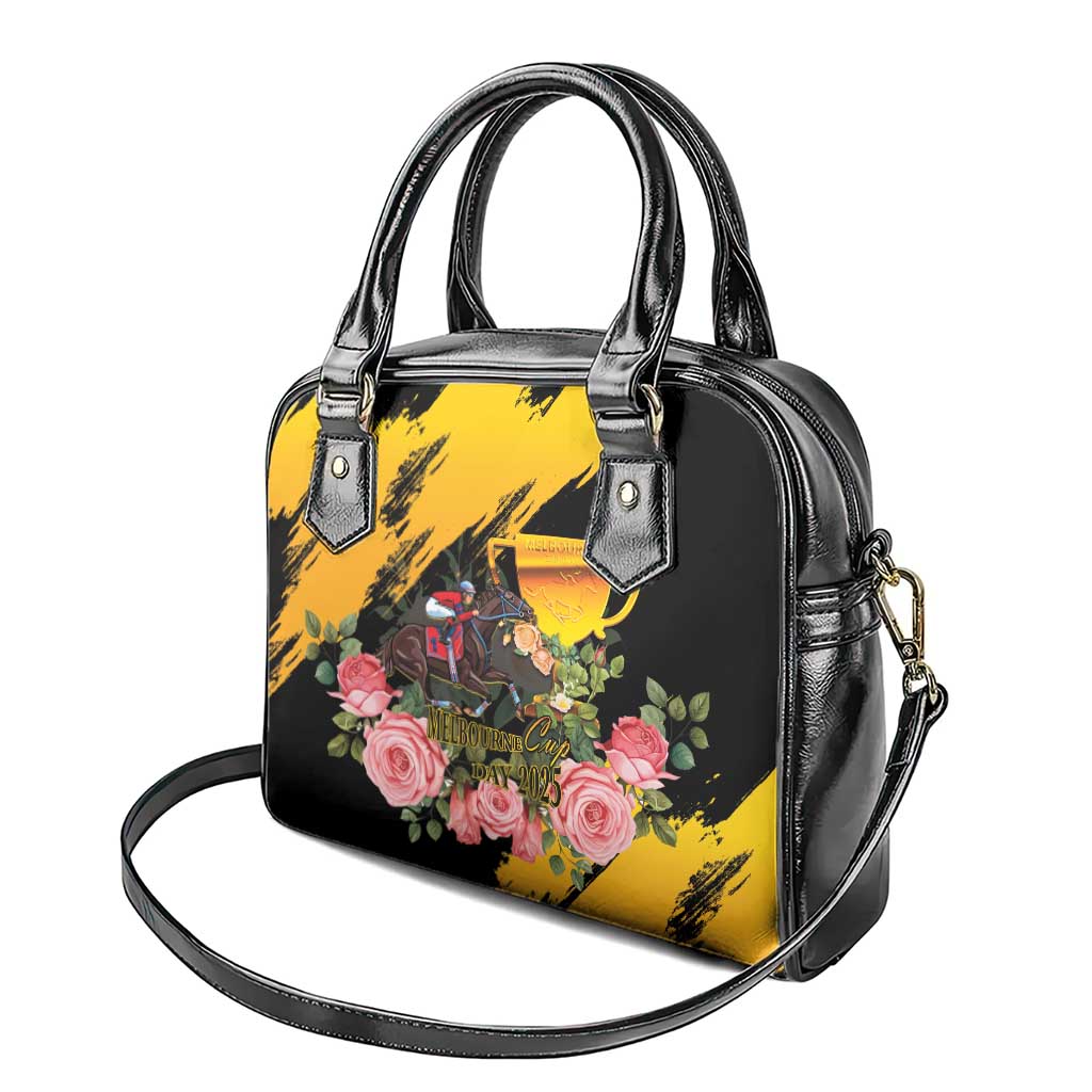 Australia Melbourne Cup Day Shoulder Handbag Horse Racing Trophy With Roses - Wonder Print Shop
