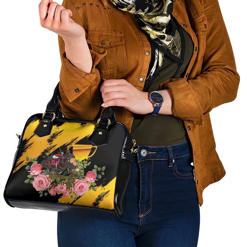 Australia Melbourne Cup Day Shoulder Handbag Horse Racing Trophy With Roses - Wonder Print Shop
