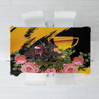 Australia Melbourne Cup Day Tablecloth Horse Racing Trophy With Roses - Wonder Print Shop