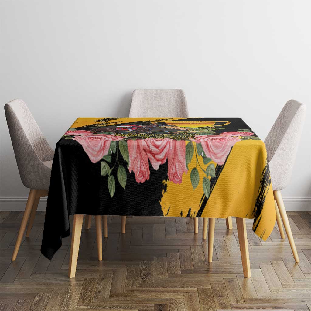 Australia Melbourne Cup Day Tablecloth Horse Racing Trophy With Roses - Wonder Print Shop