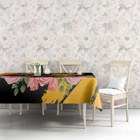 Australia Melbourne Cup Day Tablecloth Horse Racing Trophy With Roses - Wonder Print Shop