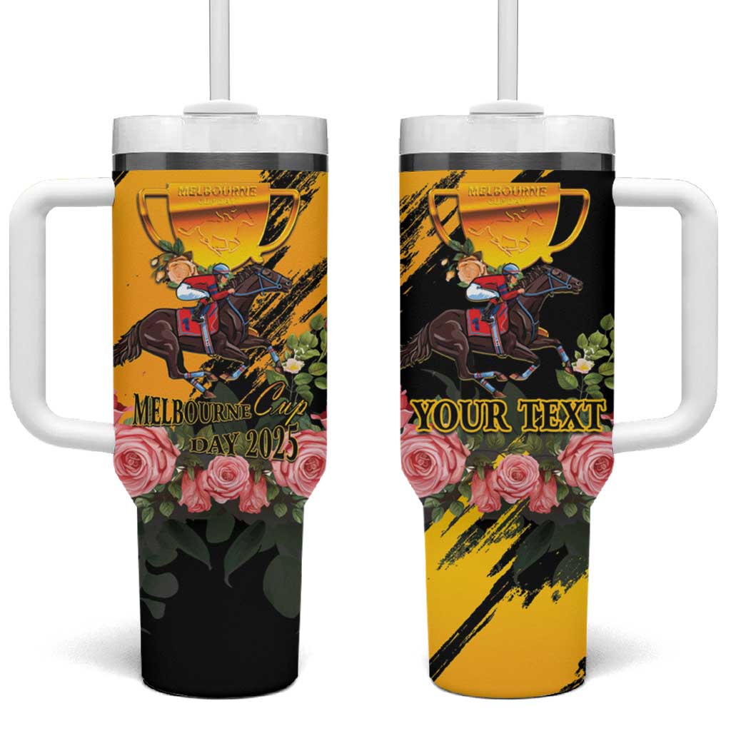 Personalised Australia Melbourne Cup Day Tumbler With Handle Horse Racing Trophy With Roses - Wonder Print Shop