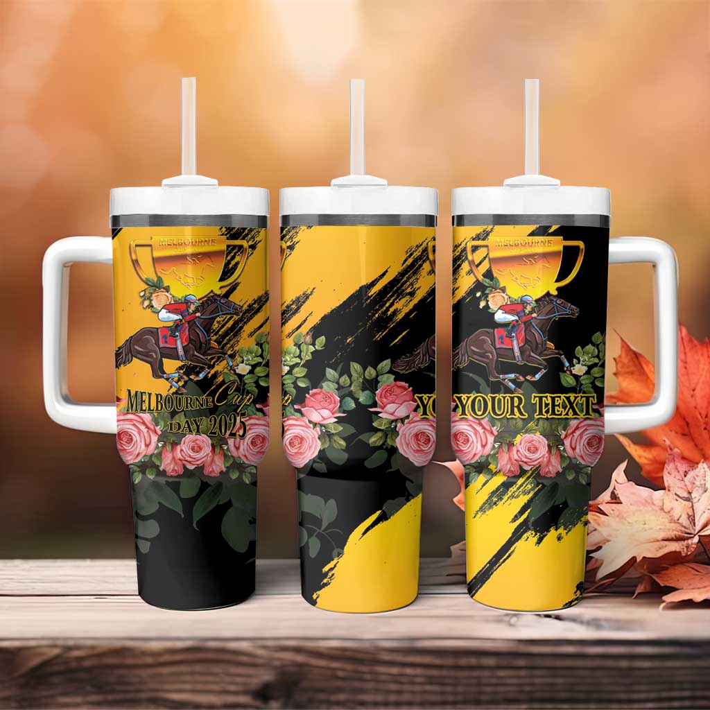 Personalised Australia Melbourne Cup Day Tumbler With Handle Horse Racing Trophy With Roses - Wonder Print Shop