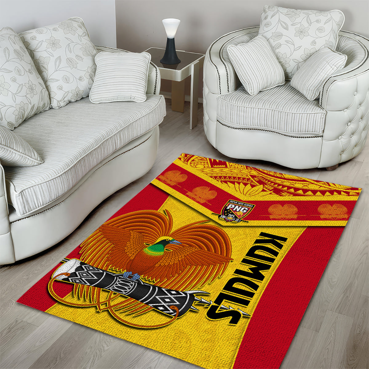 Custom Papua New Guinea Rugby Area Rug 2023 Go Kumuls Pacific Dynamic Style - Wonder Print Shop