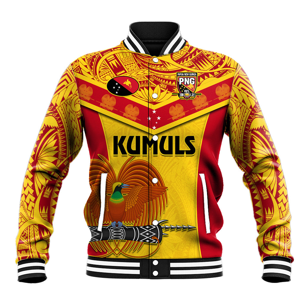 Custom Papua New Guinea Rugby Baseball Jacket 2023 Go Kumuls Pacific Dynamic Style - Wonder Print Shop