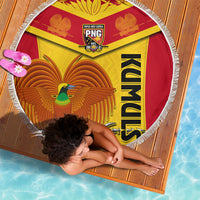 Papua New Guinea Rugby Beach Blanket 2023 Go Kumuls Pacific Dynamic Style - Wonder Print Shop