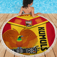 Custom Papua New Guinea Rugby Beach Blanket 2023 Go Kumuls Pacific Dynamic Style - Wonder Print Shop