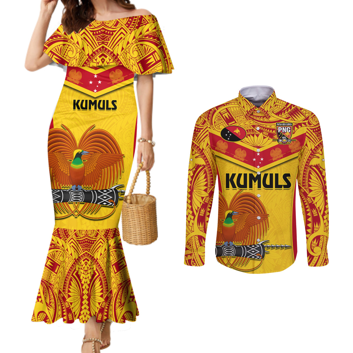 custom-papua-new-guinea-rugby-couples-matching-mermaid-dress-and-long-sleeve-button-shirt-2023-go-kumuls-pacific-dynamic-style