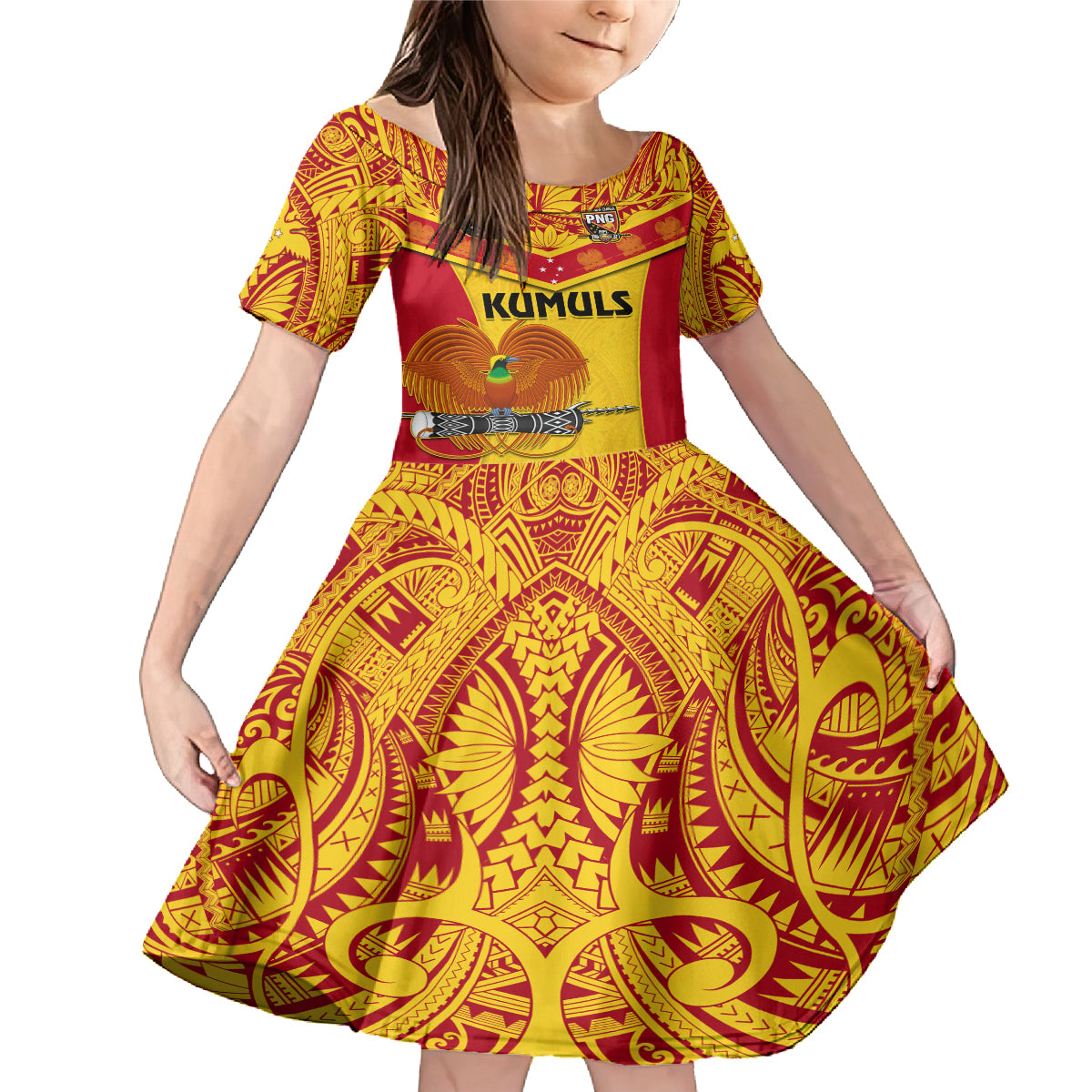 Custom Papua New Guinea Rugby Family Matching Mermaid Dress and Hawaiian Shirt 2023 Go Kumuls Pacific Dynamic Style - Wonder Print Shop