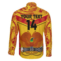 Custom Papua New Guinea Rugby Family Matching Off Shoulder Long Sleeve Dress and Hawaiian Shirt 2023 Go Kumuls Pacific Dynamic Style - Wonder Print Shop