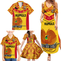 Custom Papua New Guinea Rugby Family Matching Summer Maxi Dress and Hawaiian Shirt 2023 Go Kumuls Pacific Dynamic Style - Wonder Print Shop