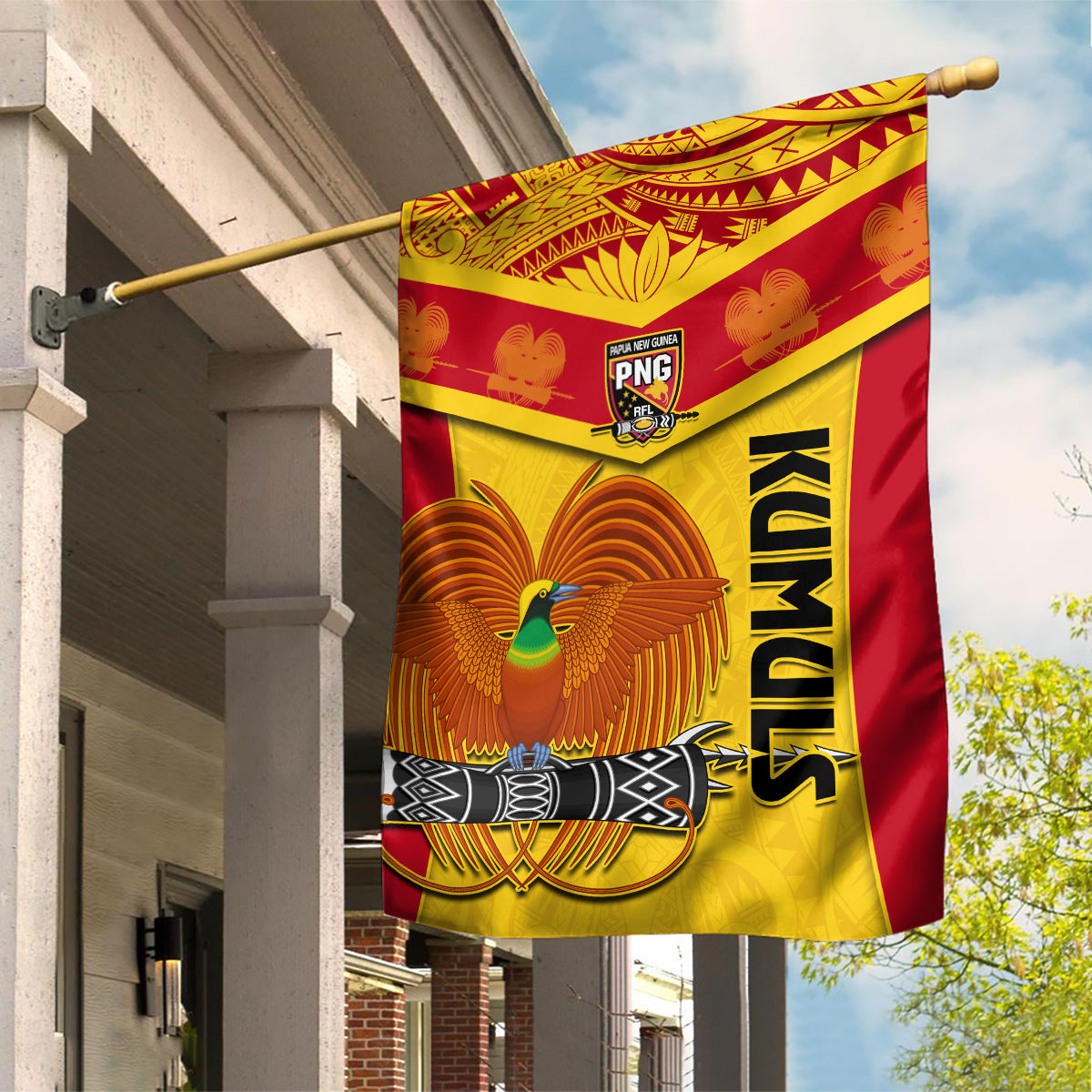 Papua New Guinea Rugby Garden Flag 2023 Go Kumuls Pacific Dynamic Style - Wonder Print Shop