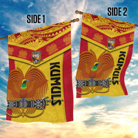Custom Papua New Guinea Rugby Garden Flag 2023 Go Kumuls Pacific Dynamic Style - Wonder Print Shop