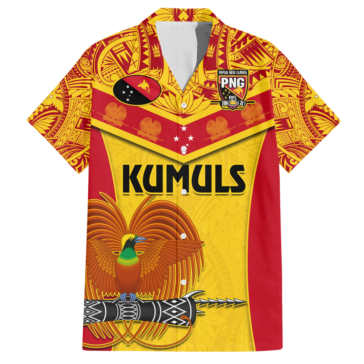 Custom Papua New Guinea Rugby Hawaiian Shirt 2023 Go Kumuls Pacific Dynamic Style - Wonder Print Shop
