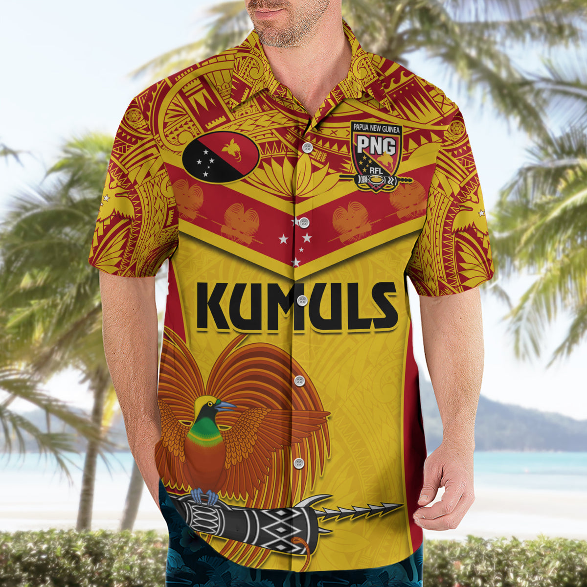 Custom Papua New Guinea Rugby Hawaiian Shirt 2023 Go Kumuls Pacific Dynamic Style - Wonder Print Shop