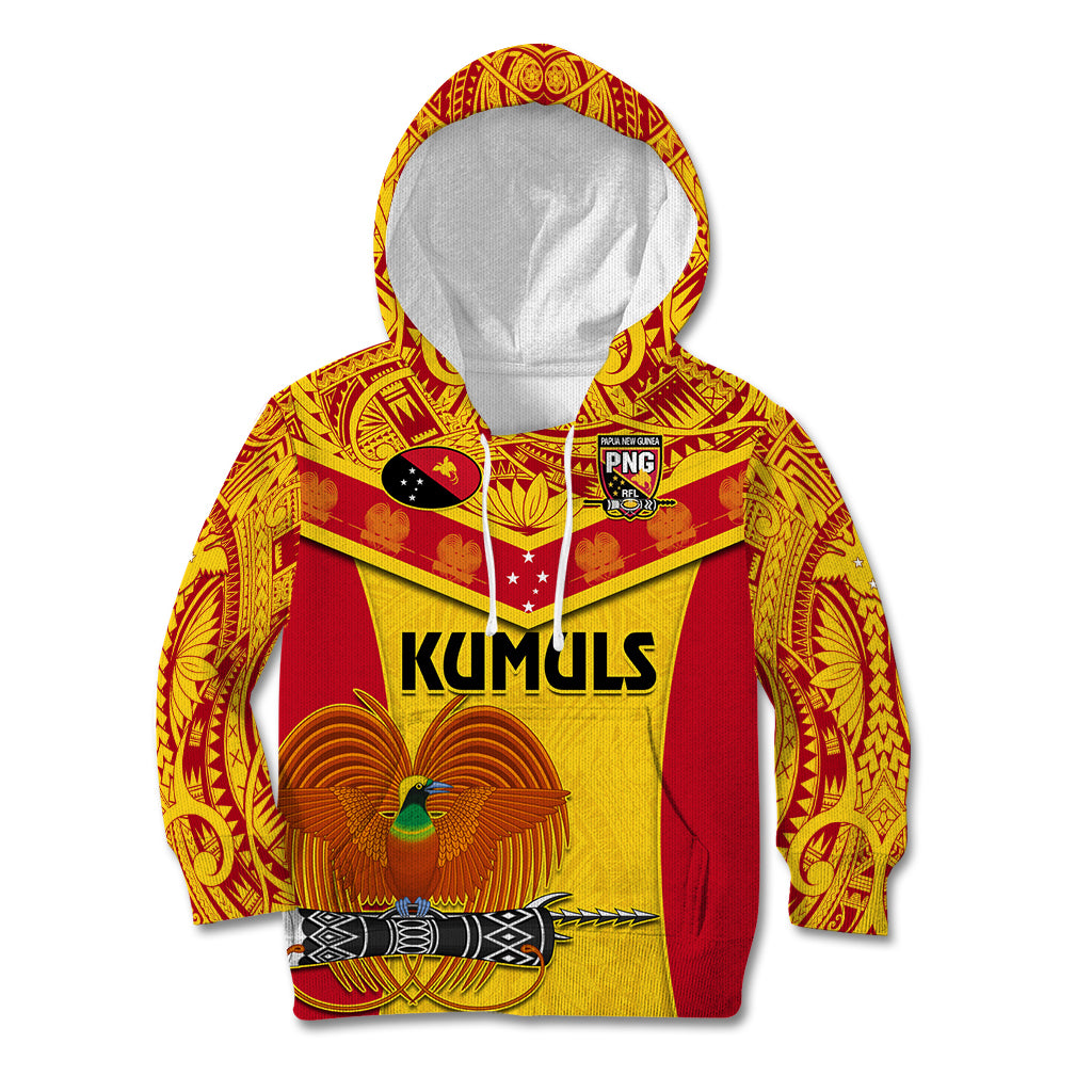 Custom Papua New Guinea Rugby Kid Hoodie 2023 Go Kumuls Pacific Dynamic Style - Wonder Print Shop