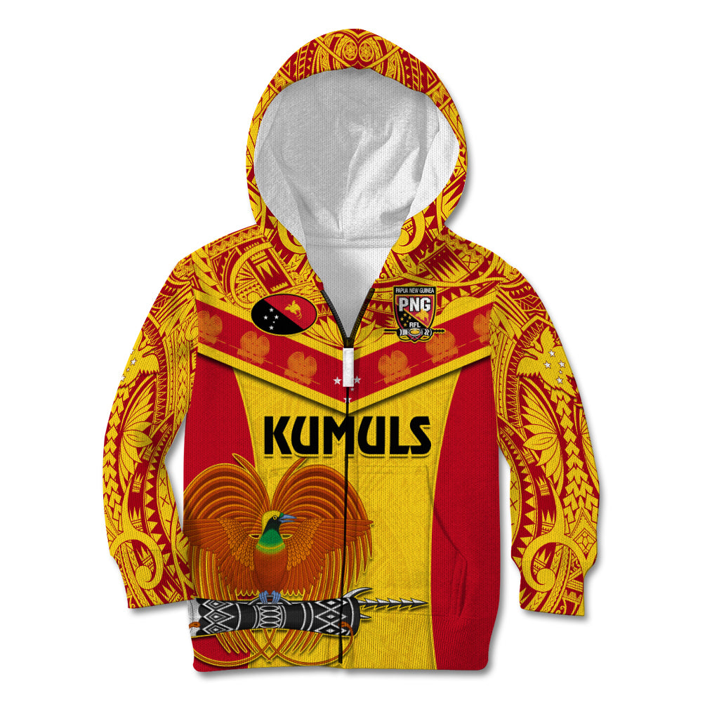 Custom Papua New Guinea Rugby Kid Hoodie 2023 Go Kumuls Pacific Dynamic Style - Wonder Print Shop