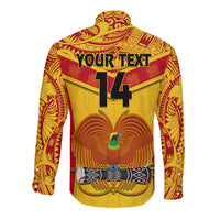 Custom Papua New Guinea Rugby Long Sleeve Button Shirt 2023 Go Kumuls Pacific Dynamic Style - Wonder Print Shop