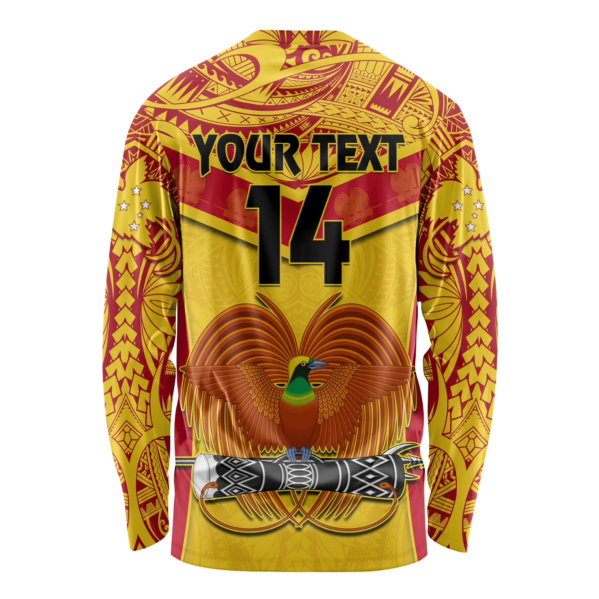 Custom Papua New Guinea Rugby Long Sleeve Shirt 2023 Go Kumuls Pacific Dynamic Style - Wonder Print Shop