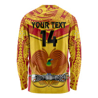 Custom Papua New Guinea Rugby Long Sleeve Shirt 2023 Go Kumuls Pacific Dynamic Style - Wonder Print Shop