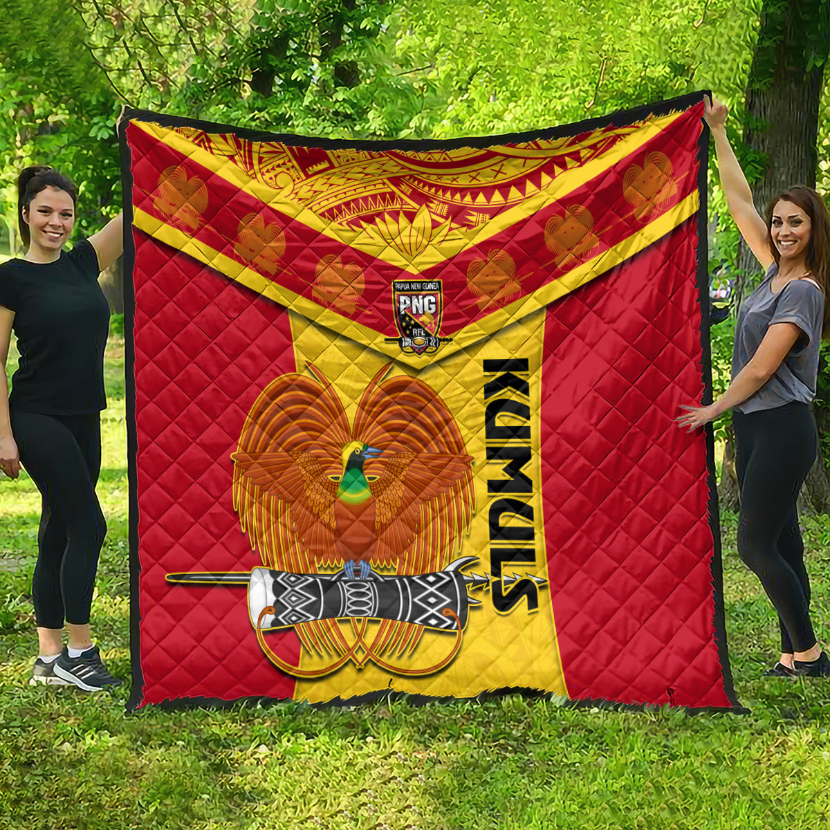 Custom Papua New Guinea Rugby Quilt 2023 Go Kumuls Pacific Dynamic Style - Wonder Print Shop