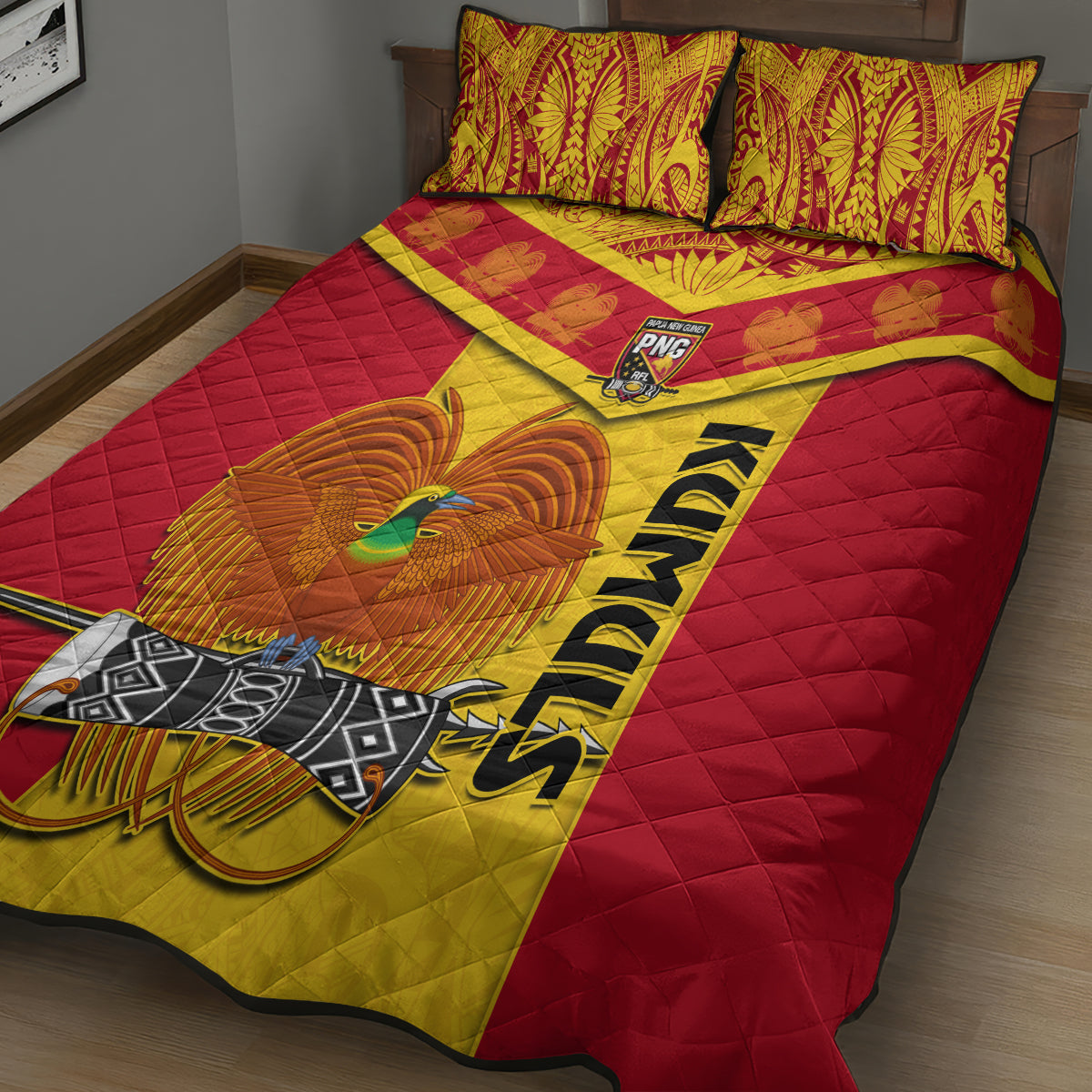 Papua New Guinea Rugby Quilt Bed Set 2023 Go Kumuls Pacific Dynamic Style - Wonder Print Shop
