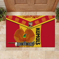 Custom Papua New Guinea Rugby Rubber Doormat 2023 Go Kumuls Pacific Dynamic Style - Wonder Print Shop
