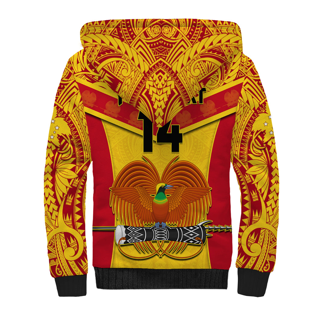 Custom Papua New Guinea Rugby Sherpa Hoodie 2023 Go Kumuls Pacific Dynamic Style - Wonder Print Shop