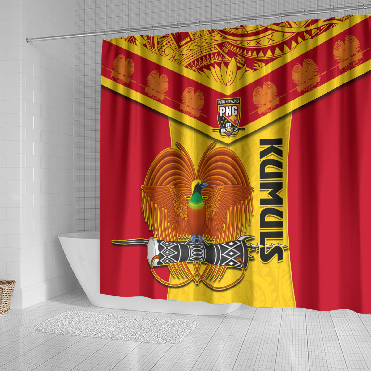 custom-papua-new-guinea-rugby-shower-curtain-2023-go-kumuls-pacific-dynamic-style