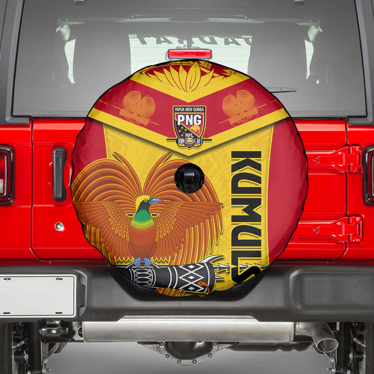 Papua New Guinea Rugby Spare Tire Cover 2023 Go Kumuls Pacific Dynamic Style - Wonder Print Shop